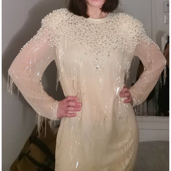 Handmade 1980s evening gown - Picture 3 of 6